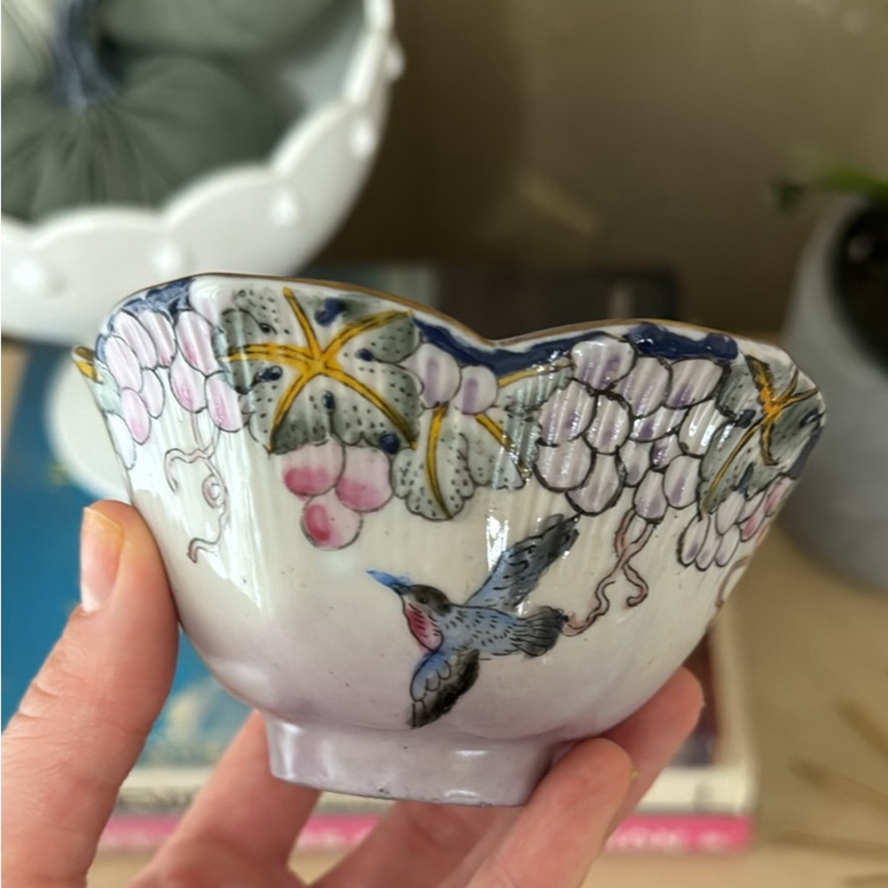 Antique hand painted decorative bowl
